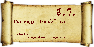 Borhegyi Terézia névjegykártya