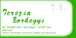 terezia borhegyi business card